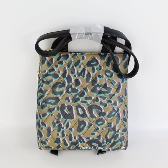 NWT Ted Baker Quiltoe Leopard Quilted Backpack - Picture 2 of 14